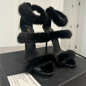 Giuseppe Zanottispa mink fur heels